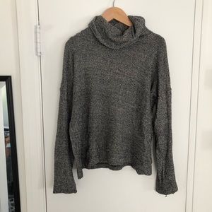 Madewell cotton-silk slouchy turtleneck sweater